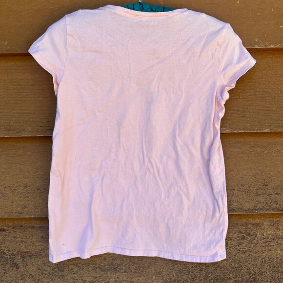 Childrens Place Girls Pink Graphic Tee Size XL 14 With Tropical Palm & Friends D - Picture 3 of 12